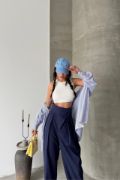 TASARIM PANTOLON - Lacivert resmi